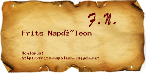 Frits Napóleon névjegykártya